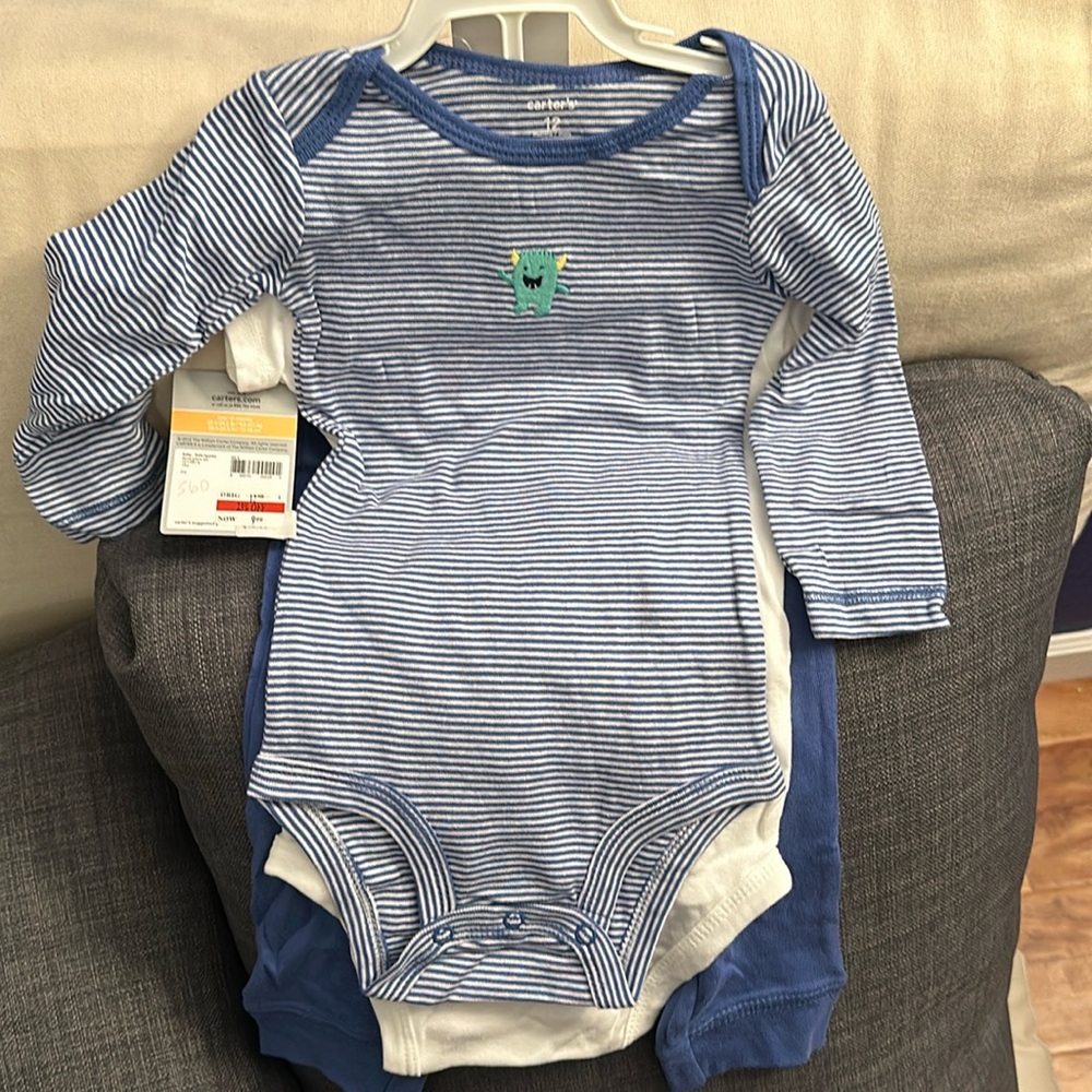 Carter’s set, long sleeve onesie, short sleeve, onesie, and pants